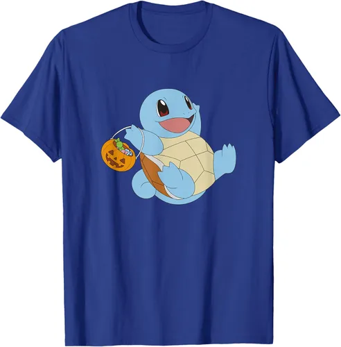 Vista 15 de Pokémon Halloween Squirtle With His Trick or Treat Basket Camiseta, Negro