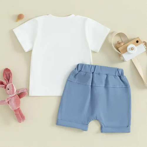 Vista 7 de Karesoull Conjunto de 2 piezas de ropa de Pascua para bebé, conjunto de ropa de Pascua para niños pequeños