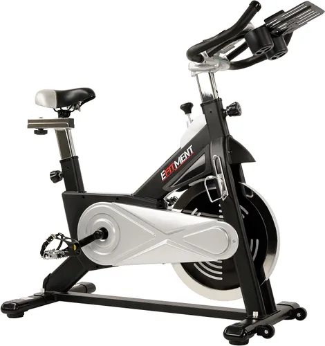 Vista 11 de EFITMENT Exercise Bike, Indoor Cycling Bike for Home Cardio, Low Noise Stationary Bikes with Adjustable Magnetic, LCD Monitor, Pulse Grips, Device