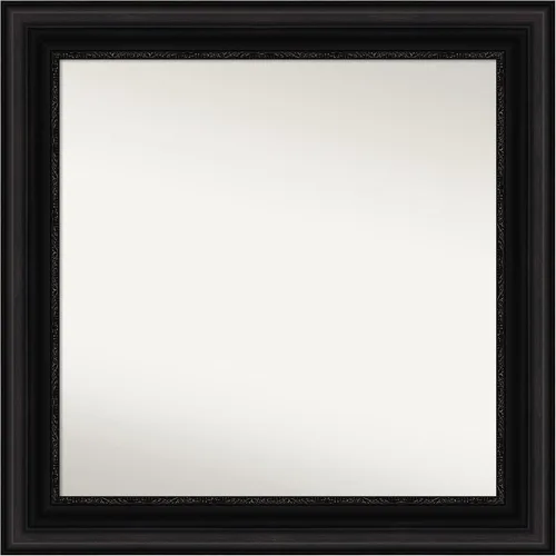 Vista 356 de Amanti Art Espejo personalizado, espejo de baño negro puente, espejo de pared o espejo de tocador de baño sobre el fregadero (26 x 26 pulgadas)