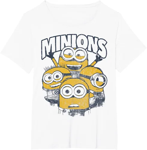 Vista 41 de Despicable Me Minions Vintage Group Graphic Camiseta Gris Oscuro