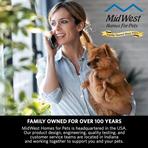 Vista 7 de MidWest Homes for Pets Funda para jaula para perros pequeños con protector de tela Teflon, funda de privacidad de poli-algodón para perrera que se