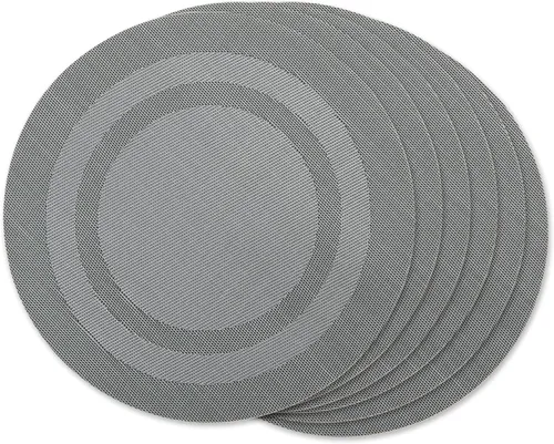 Vista 10 de DII PVC Tabletop Collection Woven Indoor / Outdoor - Juego de manteles individuales, 13x17.25, aguamarina, 6 piezas