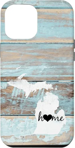 Vista 26 de Michigan Rustic Home Pride US State Distressed Look Case for iPhone 17