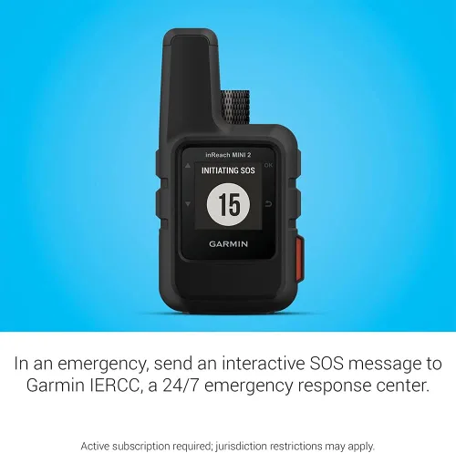 Vista 6 de Garmin inReach Mini 2 - Comunicador satelital de 2 vías, SOS, GPS, negro, 010-02602-01 - Paquete con plan CPS de 26 meses Deco Essentials
