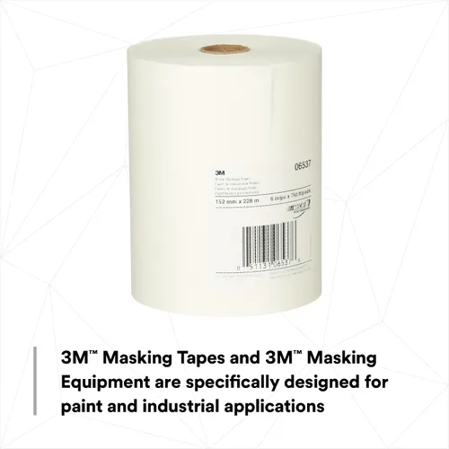 Vista 7 de 3M Papel de Enmascarar Blanco 06537, Resistente al Calor, Flexible, Sin Pelusa, 6 pulgadas x 750 pies Lint Free