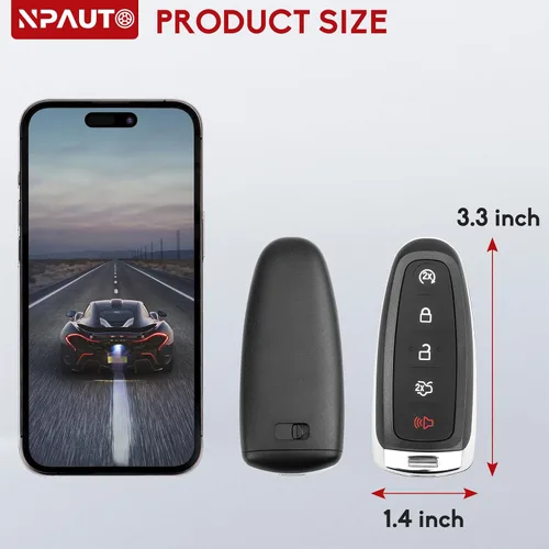 Vista 7 de NPAUTO Llavero de repuesto para Ford Escape Focus SE Titanium BEV C-max ENERGI 2013 2014 2015 2016 2017 2018 2019, proximity Smart Keyless Entry