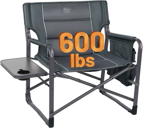 Vista 19 de TIMBER RIDGE Silla de directores extra ancha, sillas de camping plegables