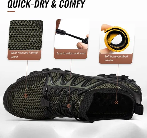 Vista 3 de Alibress Zapatos de agua para mujeres y hombres, zapatos acuáticos de secado rápido, zapatos de agua para senderismo, zapatos de playa para mujer