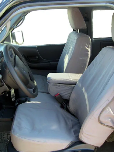Vista 2 de Durafit Seat Covers, Hecho para adaptarse a 2010-2012 Ranger 60/40 asiento dividido personalizado fundas de asiento de ajuste exacto, gris