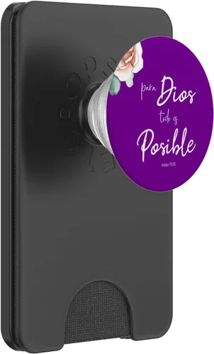 Vista 8 de PARA DIOS TODO ES POSIBLE Mateo 19 26 Biblia Cristiano PopSockets PopGrip: Agarre intercambiable para teléfonos y tabletas