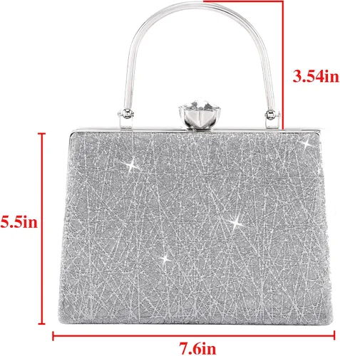 Vista 4 de CHIC DIARY Bolso de noche para mujer con asa superior