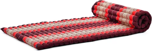 Vista 12 de Leewadee - Colchón de piso plegable - Futón japonés enrollable -Alfombra de tatami triple pliegue - Cama de piso para invitados - Colchón de camping