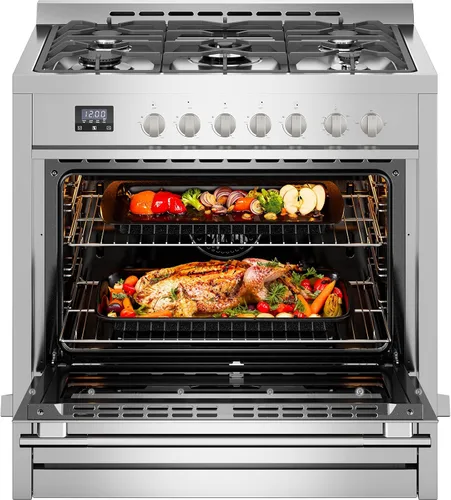 Vista 4 de Empava Gama de gas profesional de 36 ″ con quemador eléctrico de triple anillo de 18K BTU