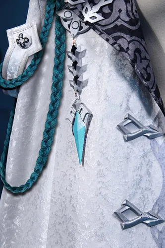 Vista 6 de Cosfun Genshin Impact Cosplay Fatui Harbinger Capa The Doctor Dottore Disfraz Jacquard Satin Ver.