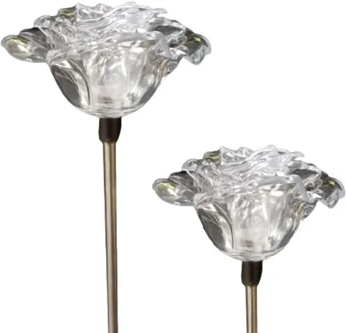 Vista 14 de Starry Illuminate - Juego de 2 luces solares de estaca para jardín, estilo cambiante de color (pata de perro)