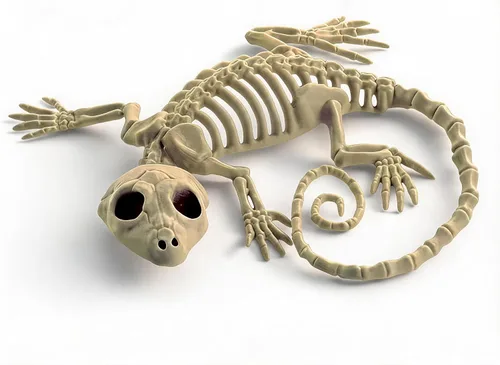 Vista 8 de 1 pieza de esqueleto de Halloween, esqueletos de Gecko de plástico, modelo para decoración de Halloween, accesorios aterradores de terror