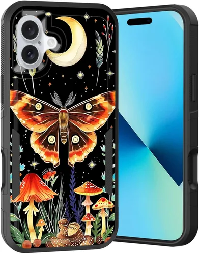 Vista 132 de Funda para iPhone Air, doble capa híbrida resistente resistente a prueba de golpes de policarbonato duro + funda protectora de silicona suave