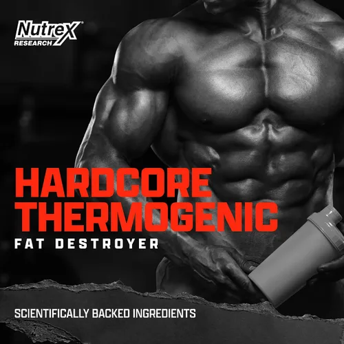 Vista 9 de Nutrex Research Cápsulas dietéticas Lipo-6 Hardcore Energy, 60