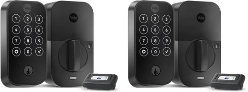 Vista 6 de Yale Assure Lock 2 Cerrojo, Cerradura Inteligente de Puerta de Entrada sin Llave Gamuza Negra con Teclado Conectado Z-Wave para Entrada de Código