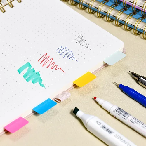 Vista 6 de POPRUN - Cuaderno de notas con espiral y puntos, diario A5 de 5.75" x 8.25", papel grueso de 120 gsm, 141 páginas numeradas, tapa dura para hombres