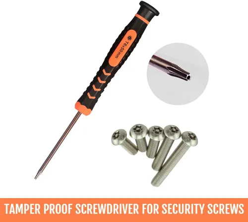 Vista 4 de Destornillador de seguridad Torx T6, destornillador Torx T6H de TECKMAN para Apple Mac Mini, gafas de sol Oakley Juliet, placa principal del mando