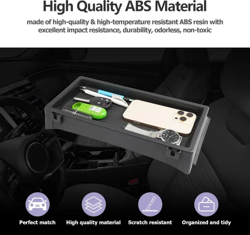 Vista 3 de LUWU Organizador de consola central para tablero de instrumentos Hyundai Santa Cruz 2022-2024, caja de almacenamiento para reposabrazos de Santa