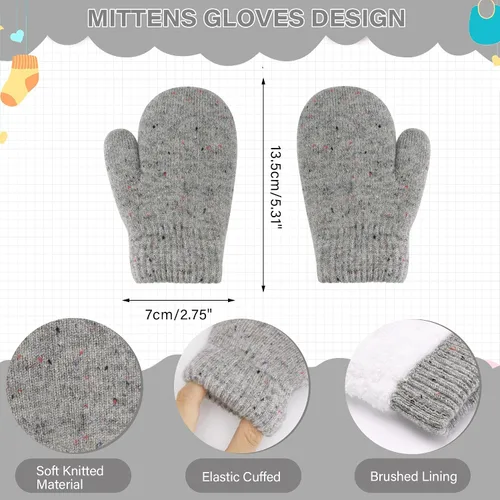Vista 3 de Toddler Kids Winter Hats Gloves Scarfs Beanie Mittens Neck Warmer for 0 6 12 Months 1 2 3 4-10 Year Old Baby Girls Boys Gifts