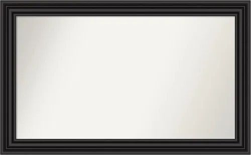 Vista 461 de Amanti Art Espejo personalizado, espejo de baño negro puente, espejo de pared o espejo de tocador de baño sobre el fregadero (26 x 26 pulgadas)