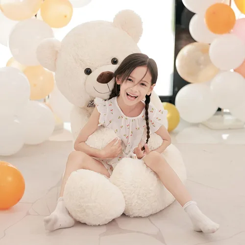 Vista 10 de Poutmac Oso de Peluche Gigante de 47 Pulgadas Animal de Peluche Marrón Gran Oso de Peluche Regalo de San Valentín para Novia Animales de Peluche