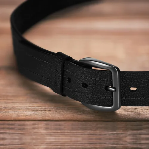 Vista 6 de Wrangler Mens Leather Belt Embossed Logo Casual Every Day Belt for Jeans