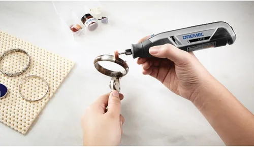 Vista 5 de Dremel Lite 7760 N/10 - Herramienta rotatoria inalámbrica de iones de litio de 4V, kit multipropósito de velocidad variable, carga USB, cambios
