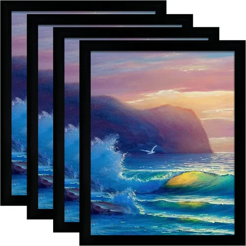 Vista 19 de SESEAT Portarretratos negros de 8 x 10 pulgadas para pared o mesa, para exhibir fotos de 8 x 10 pulgadas con paspartú o de 9 x 11 pulgadas sin
