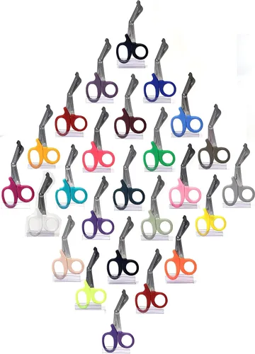Vista 15 de Juego de 24 tijeras paramédicas EMT de 7.25 pulgadas, hechas de acero inoxidable de alta calidad, regalo ideal para EMT, enfermeras, médicos