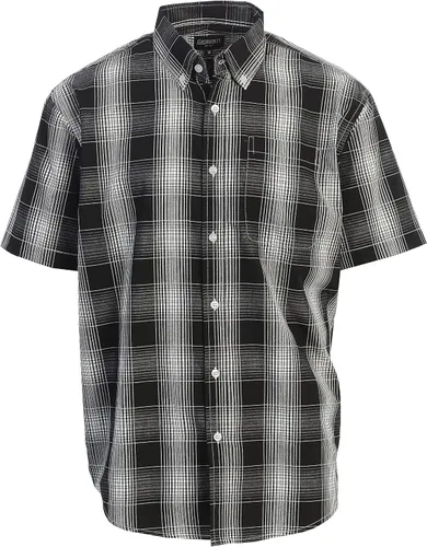 Vista 43 de Gioberti Men's Casual Plaid Button Down Short Sleeve Shirt 1162 - Royal / Negro / Gris