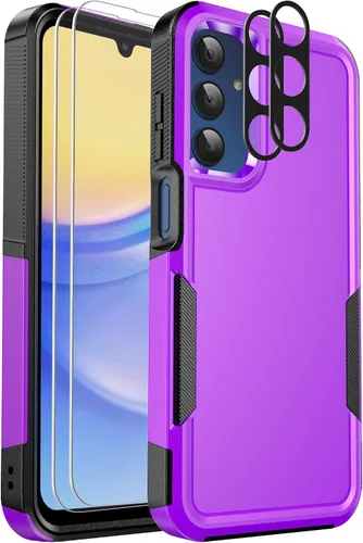 Vista 18 de Funda para teléfono Samsung Galaxy A15 5G, [protección contra caídas de grado militar de 15 pies]