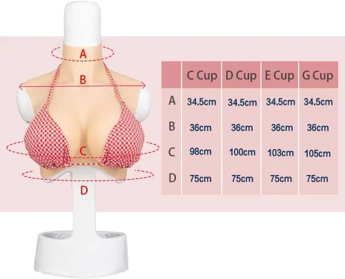 Vista 6 de SHMCOFE Silicone Breast Forms Silicone Breastplate C-G Cup Fake Breasts For Dragqueen Crossdresser 2nd