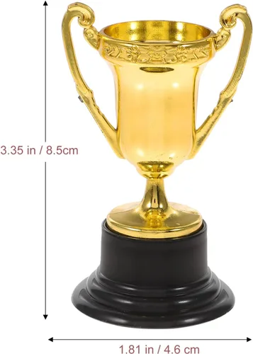 Vista 5 de IMIKEYA Premios Mini Trofeos: 10/25Pcs Mini Trofeos para Niños Premios Plástico Oro Recompensa Trofeos Mini Premio Trofeos Copa