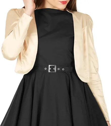 Vista 4 de BlackButterfly Bolero de manga larga de satén formal