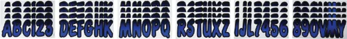 Vista 4 de Kit de registro número de fábrica, color azul y negro de Hardline Products Azul Metálico - Negro