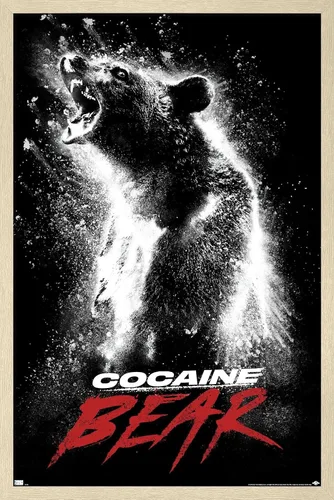 Vista 7 de Trends International Oso de cocaína - Póster de pared de una hoja, 22.4 pulgadas de largo x 14.7 pulgadas, versión enmarcada de madera de granero
