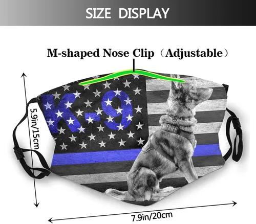 Vista 2 de Máscara facial de impresión lavable decorativa con 2 filtros regalo unisex para adultos pasamontañas bandana