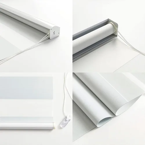 Vista 4 de Persianas enrollables para ventana, tamaño y color personalizados, persianas opacas de doble capa