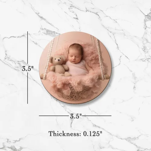 Vista 4 de Smile Art Design Sube 2 imágenes de impresión de posavasos personalizados con tus fotos, juego de 2 piezas, brillante y vibrante tablero duro