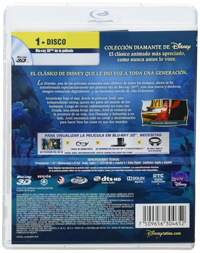 Vista 2 de La Sirenita (Edición Diamante) Blu-ray