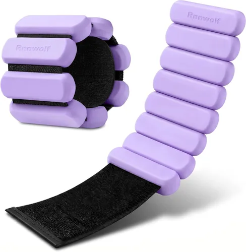 Vista 10 de Pesas de tobillo de muñeca para mujeres y hombres, 2 libras/par, pesas ajustables para brazos, piernas, pilates, pulseras con peso para gimnasio