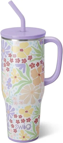 Vista 25 de Swig Life 40oz Insulated Mega Mug with Handle & Straw, Boho Desert DESIERTO BOHO