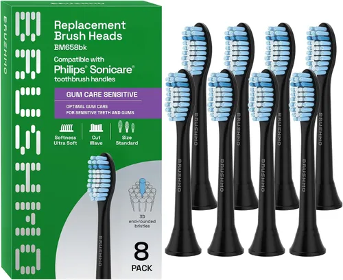 Vista 8 de Cabezales de cepillo de dientes de reemplazo Brushmo Total Clean, compatibles con los mangos de cepillo de dientes eléctricos Philips Sonicare