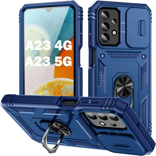 Vista 82 de PASNEW Funda militar para iPhone 13 Pro Max, cubierta de cámara deslizante y soporte de anillo de metal de 360°, carcasa rígida multicapa resistente