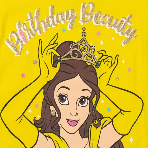 Vista 6 de Disney Minnie Mouse Princess Belle The Little Mermaid Moana Lilo &Stitch Frozen - Camiseta de cumpleaños para niñas pequeñas a niños pequeños